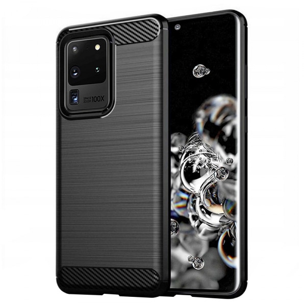 Husa pentru Samsung Galaxy S20 Ultra 5G G988 / S20 Ultra G988, Techsuit, Carbon, Neagra