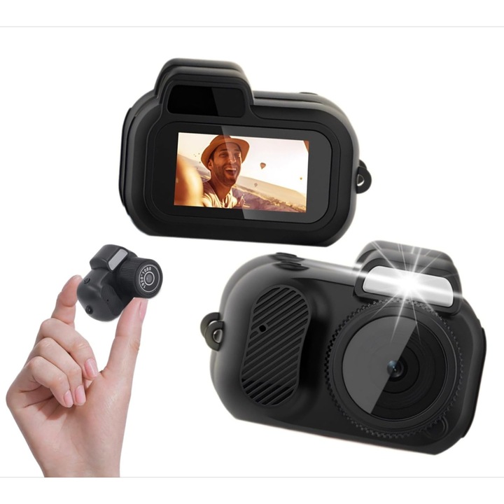 Mini HD kémkamera kulcstartó típusú, audio és videó rögzítés, 60 perc üzemidő, mozgásérzékelés, fekete, Diákoknak, belépő szintű, Hordozható