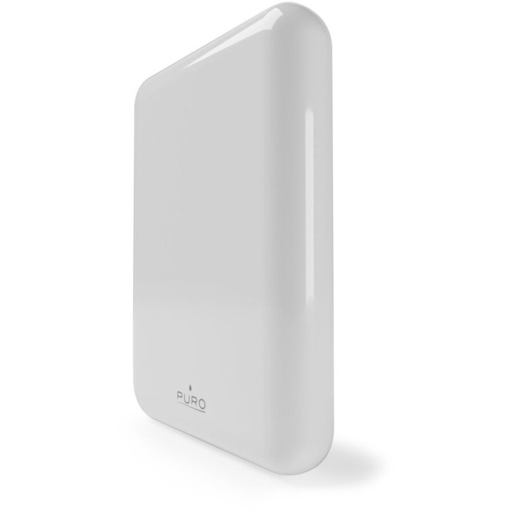 Powerbank PURO Power Mag 5000mAh 20W Power Delivery USB-C, alb