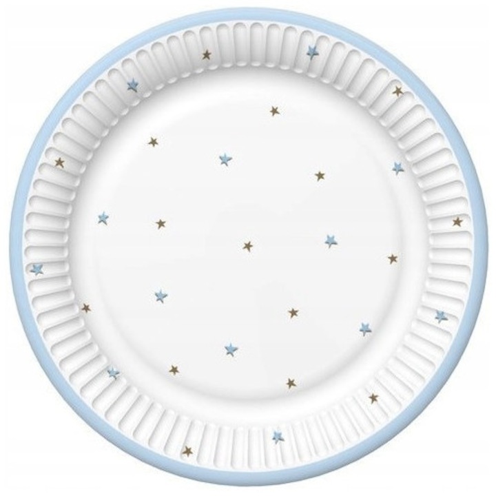 POL-MAK papírtányérok, 8 darabos készlet, 23 cm, babaváró
