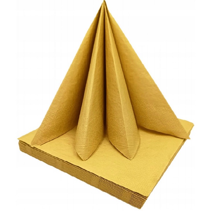 Servetele de hartie PartyPro, set 20 bucati, 33x33cm, aurii