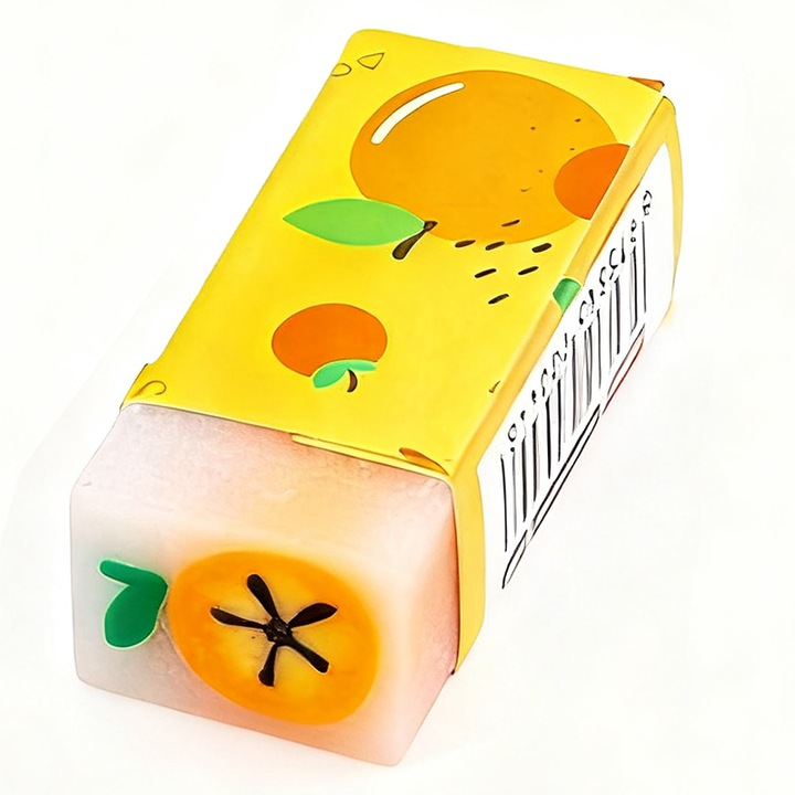 Radiera in Forma de Fruct – Design Portocala, 1 Bucata, Accesoriu Dragut de Papetarie pentru Elevi de Scoala Primara si Gimnaziu, Esential pentru Inceputul de Scoala, Cadou de Craciun Recomandat