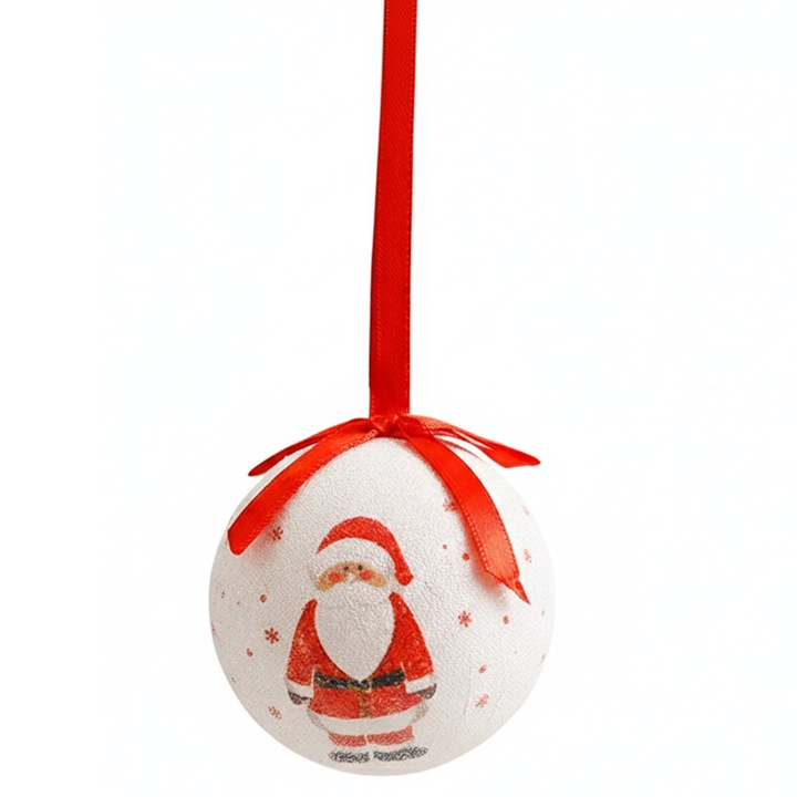 Коледна топка от пяна със Снежен човек, Ø 8 см, 1 брой, Украшение за елха
