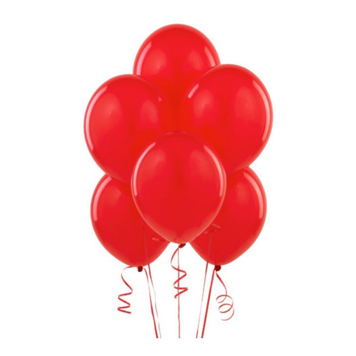Парти балони PartyPro 11", комплект 25 броя, червени, 23-25см