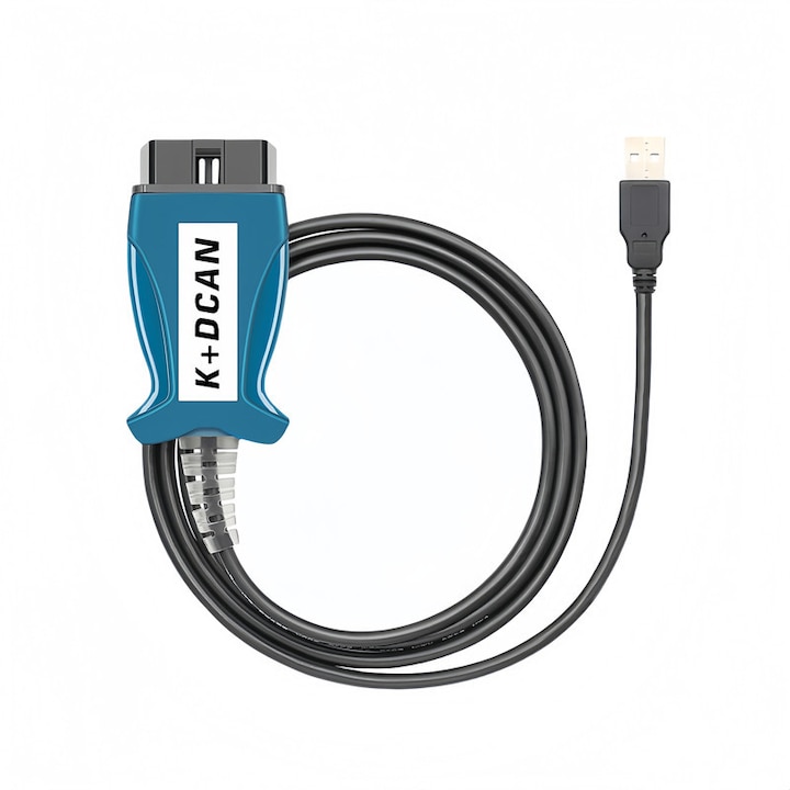Interfata Diagnoza K-DCAN INPA, SPARKZA, BMW E és Mini R-Series-hez, kapcsolóval, szoftverrel, USB, kék