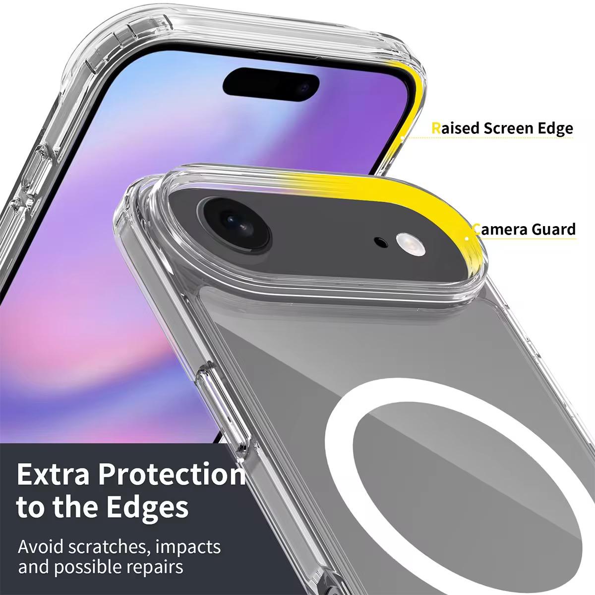 Husa de Protectie Og Purple, Compatibila cu Apple iPhone 17 Air, MagSafe, silicon, transparenta
