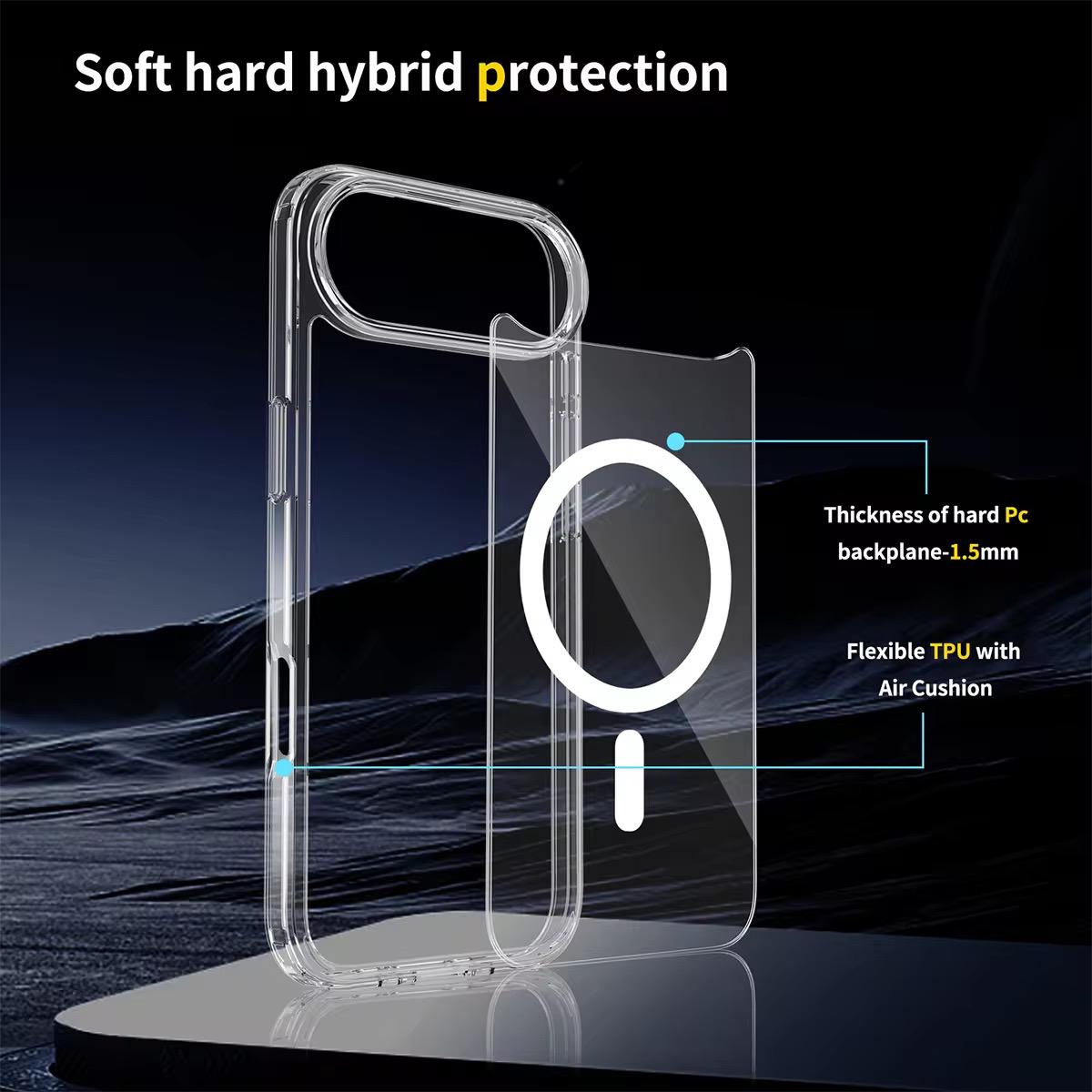 Husa de Protectie Og Purple, Compatibila cu Apple iPhone 17 Air, MagSafe, silicon, transparenta