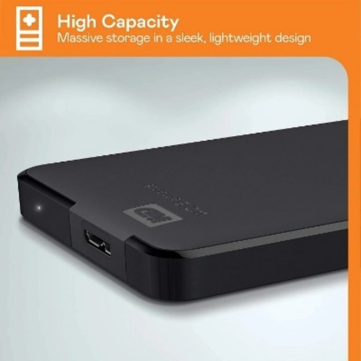 Disc dur extern Western Digital WD Elements 4T, 2 "5", USB 3.0, portabil