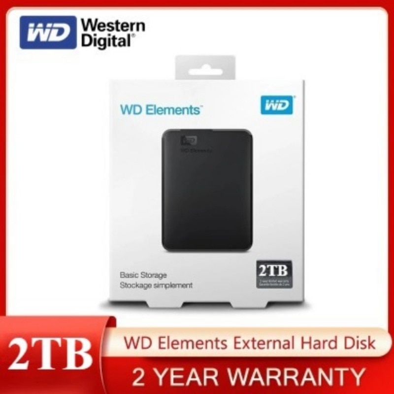 Hard disk extern Western Digital WD Elements 2TB, 2.5