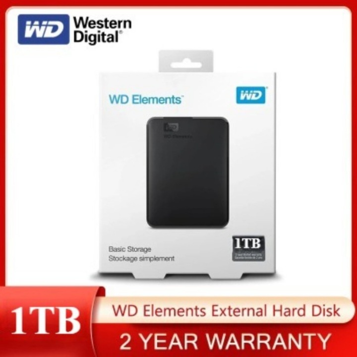 Външен твърд диск Western Digital WD Elements 1T, 2.5", USB 3.0