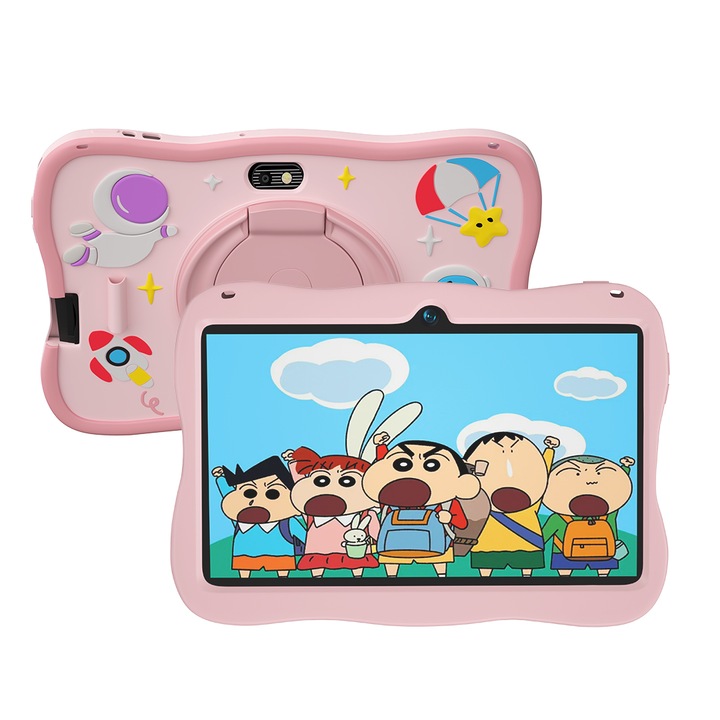 Tableta copii 7 inci，MUMOYAN Tableta Android 13, octa-core，8GB RAM，64GB，WIFI，Bluetooth, roz