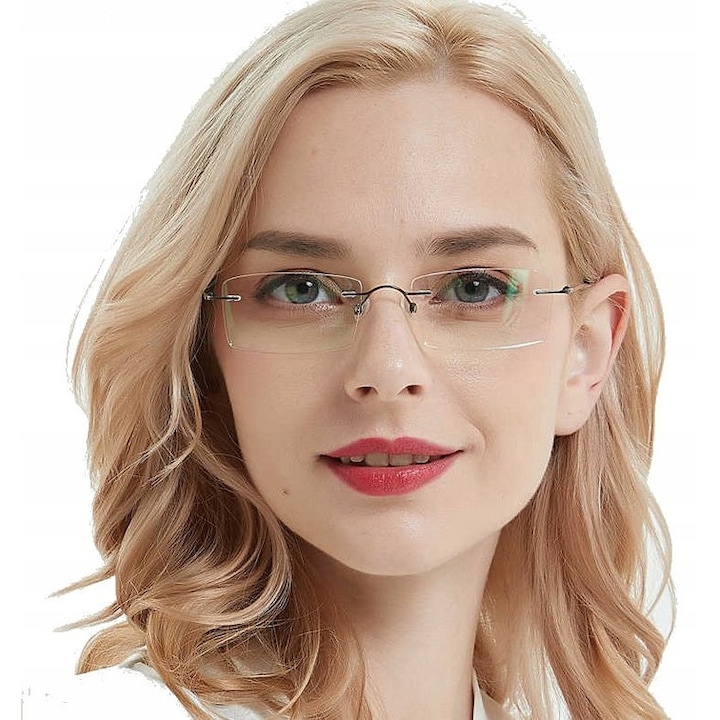 Ochelari Corectivi Fara Cadru Pentru Citire, OEM, Policarbonat, Hipermetropie, +1.00