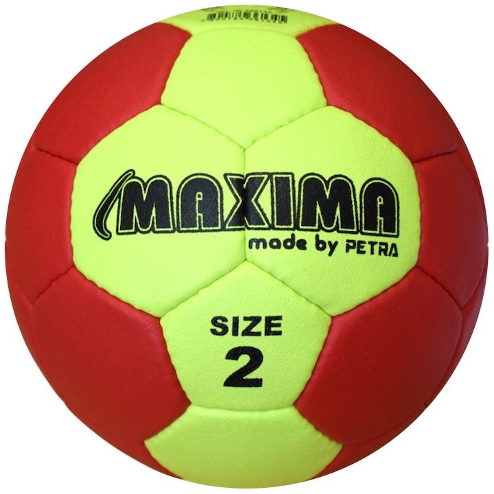 Minge de handbal MAXIMA 360134, Mărimea 2, Cusută manual, Fabricată de Petra