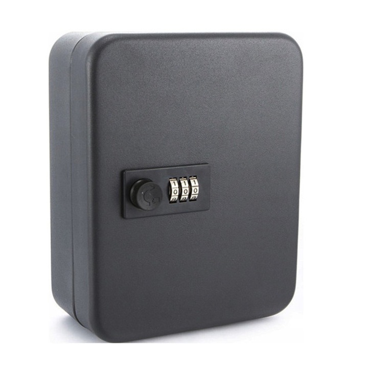 Seif, Tracer Key Locker, 20 carlige, incuietoare cu cifru, montabil pe perete, gri inchis