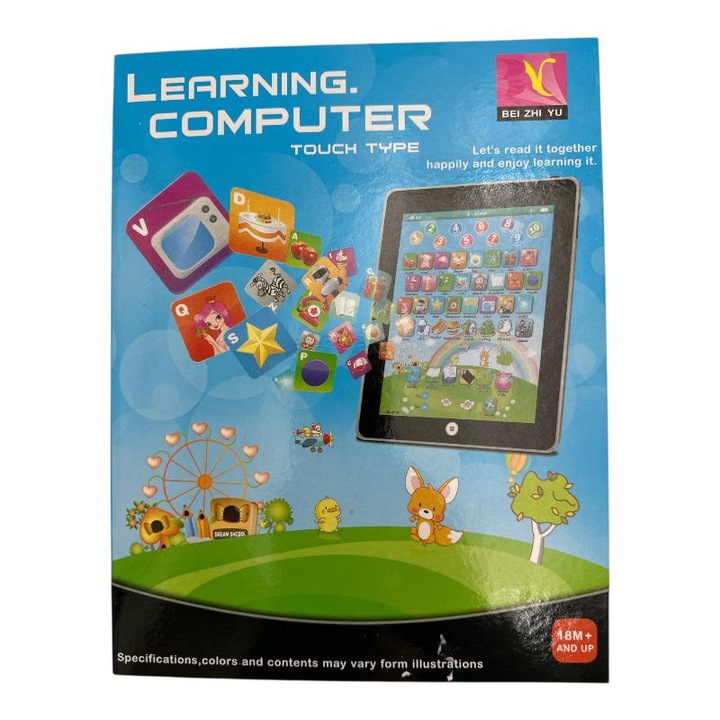 Tabletă interactivă Learning Computer, Pentru învățarea limbii engleze, Educativ, Jocuri incluse, Pentru copii, 25x19 cm