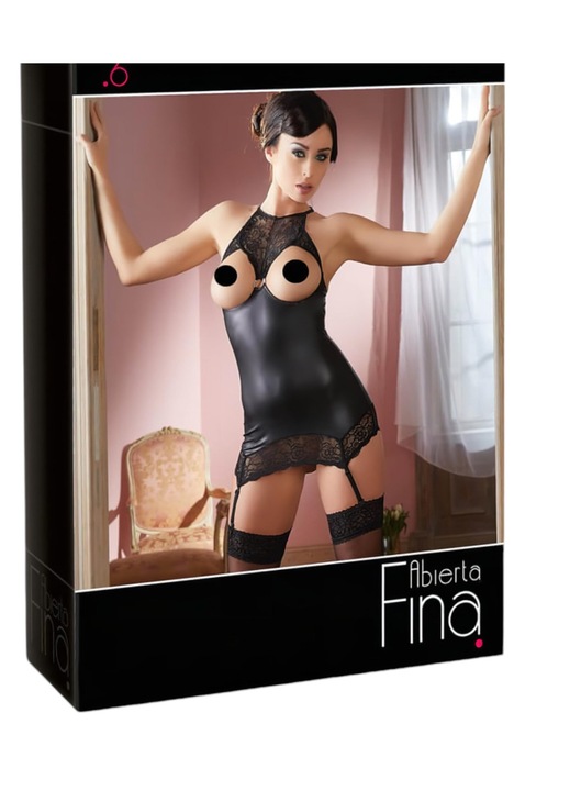 Abierta Fina - merész csillogás - miniruha (fekete)