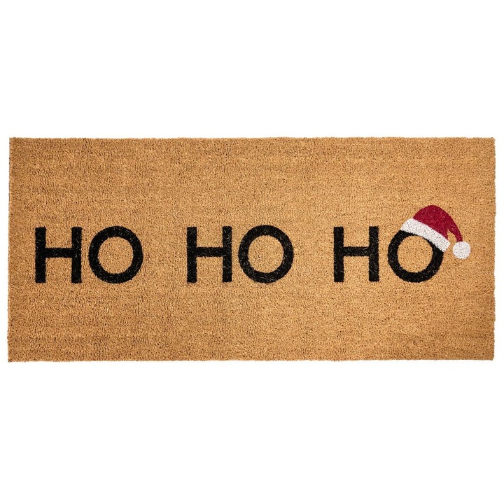 Lábtörlő Palakpakin Természetes 55 x 120 cm Karácsonyi minta Kókuszrost