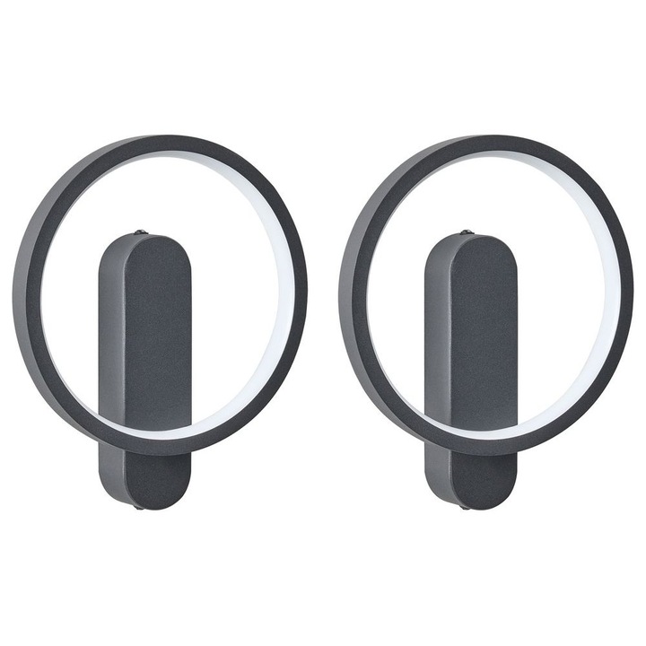 Kétdarabos falilámpa szett Blies LED Fém Fekete