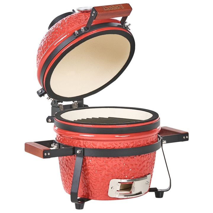 Mini gratar cu carbuni Kamado Ceramica Rosu
