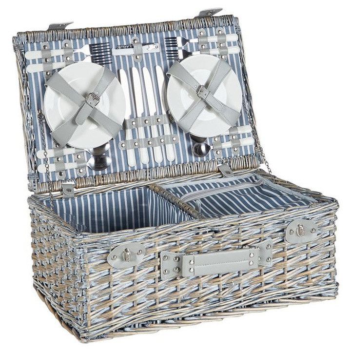 Piknikkosár Figue Fonott Szürke