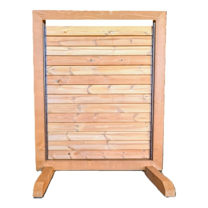 Elemente pentru glisiere aluminiu, Basil Interforest, Profil Rombus, 22x105x1300 mm, set 20 buc, Pin Nordic - TERMOTRATAT