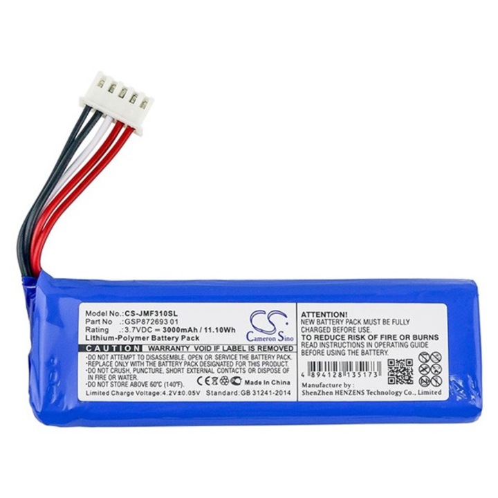 Cameron sino li-polymer akkumulátor, 3.7v, 3000mAh, kompatibilis jbl gsp87269301 kompatibilis-vel