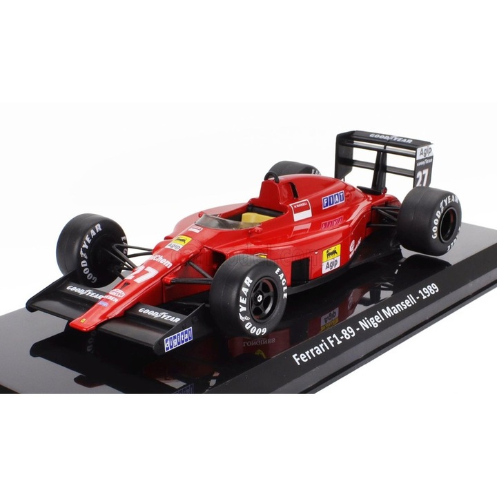 Macheta Formula 1 Ferrari F1-89 Nigel Mansell 1989 #27 cu vitrina plexiglass - 1/24 Premium Collectibles