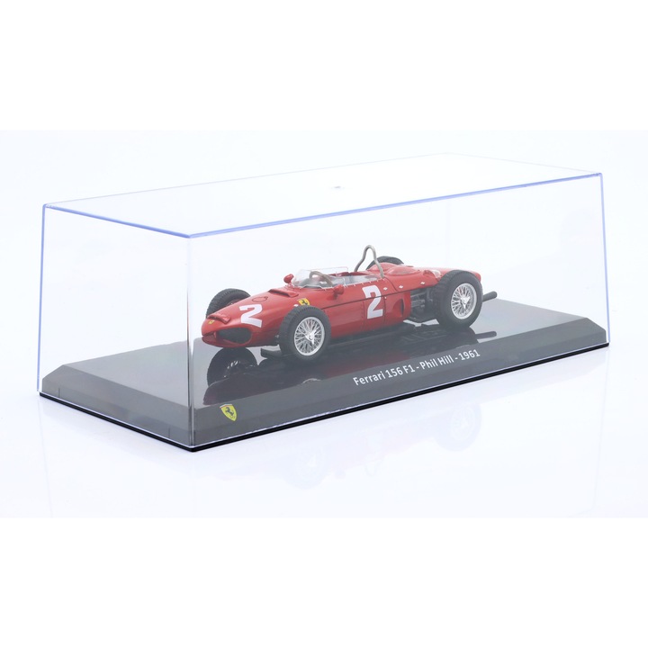 Macheta Formula 1 Ferrari 156 F1 - Phill Hill 1961 #2 cu vitrina plexiglass - 1/24 Premium Collectibles
