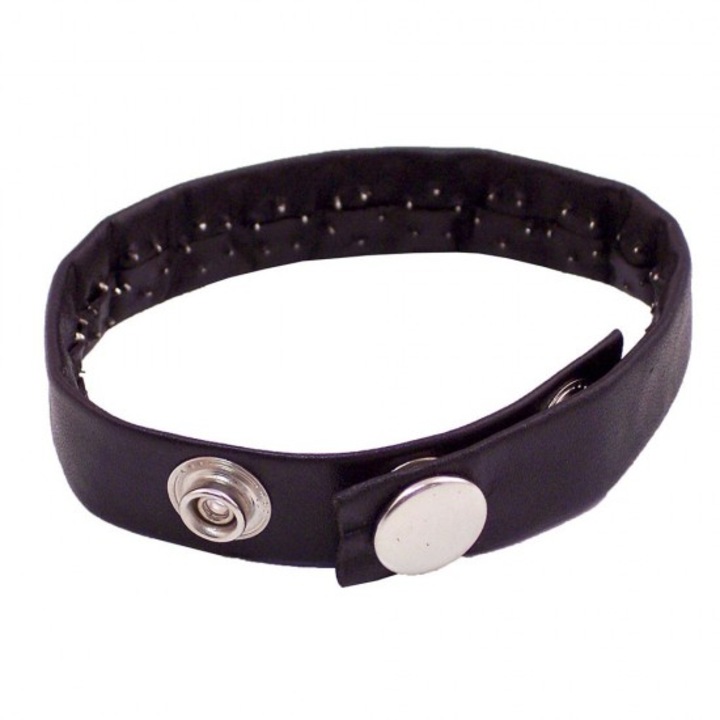 Rouge, Curea din piele, Leather pin prick cock strap blk