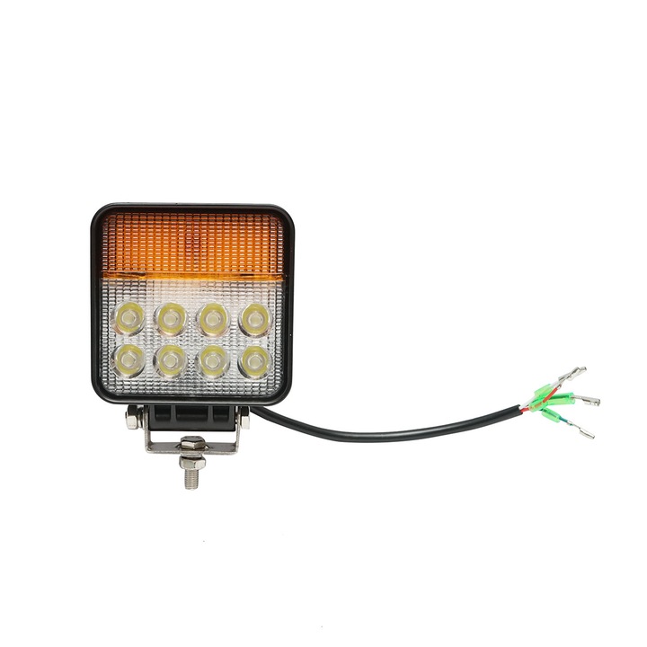 Proiector LED cu semnalizare 12-48V, 48W, 3 functii, carcasa aluminiu 110x110x42mm