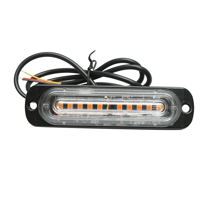 Lampa gabarit LED 12-24V, 10W, galben, 10 LED-uri 110x30x10mm