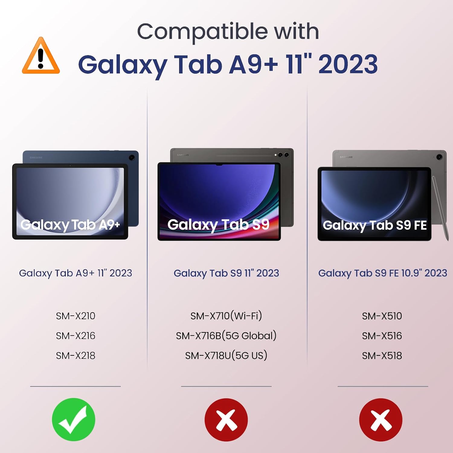 Husa DUOCUOLA pentru Galaxy Tab A9 Plus 11 inch 2023, husa protectoare subtire cu suport, spate translucid din PC rigid, compatibila cu modelele SM-X210, X216, X218, auto wake sleep, rosu