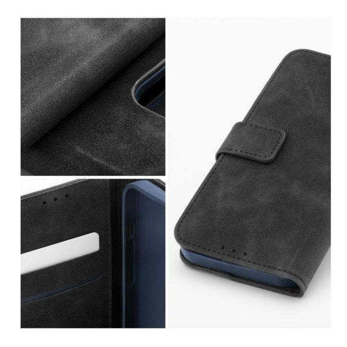Husa Tip Carte Upzz® Tender, Compatibila Cu Samsung Galaxy A17 5G, Inchidere Magnetica, Piele Ecologica Soft, Negru
