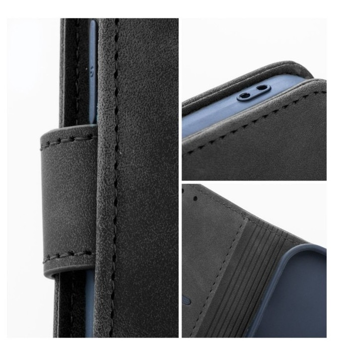 Husa Tip Carte Upzz® Tender, Compatibila Cu Samsung Galaxy A17 5G, Inchidere Magnetica, Piele Ecologica Soft, Negru