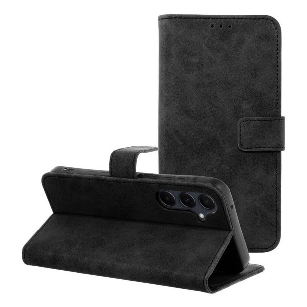 Husa Tip Carte Upzz® Tender, Compatibila Cu Samsung Galaxy A17 5G, Inchidere Magnetica, Piele Ecologica Soft, Negru