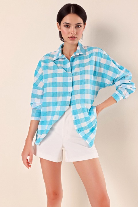 HiCCUP tulmeretezett ing, Kék, S