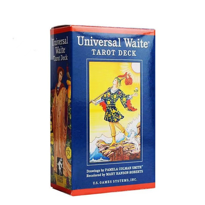 Set de 78 cărți tarot clasice albastre pentru jocuri de societate, 16+