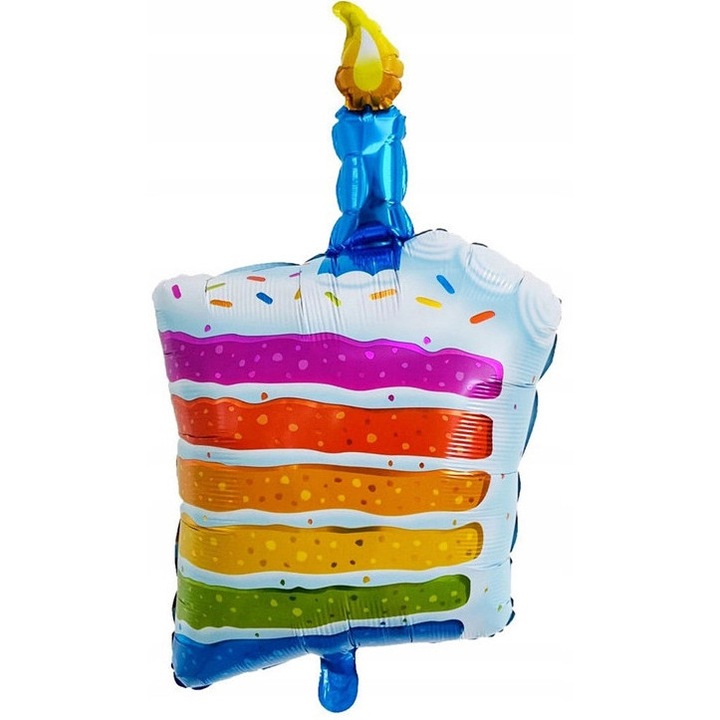 Фолиев балон Торта със свещ, 55x93см, комплект 1 бр.