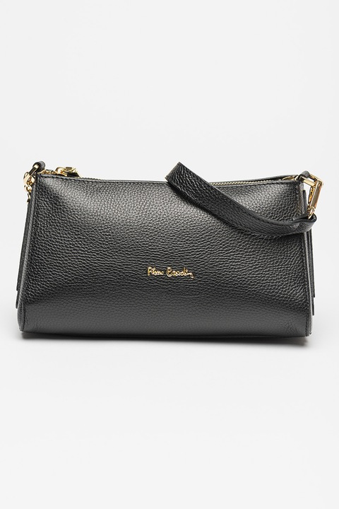 Pierre Cardin, Keresztpántos bőrtáska, Fekete