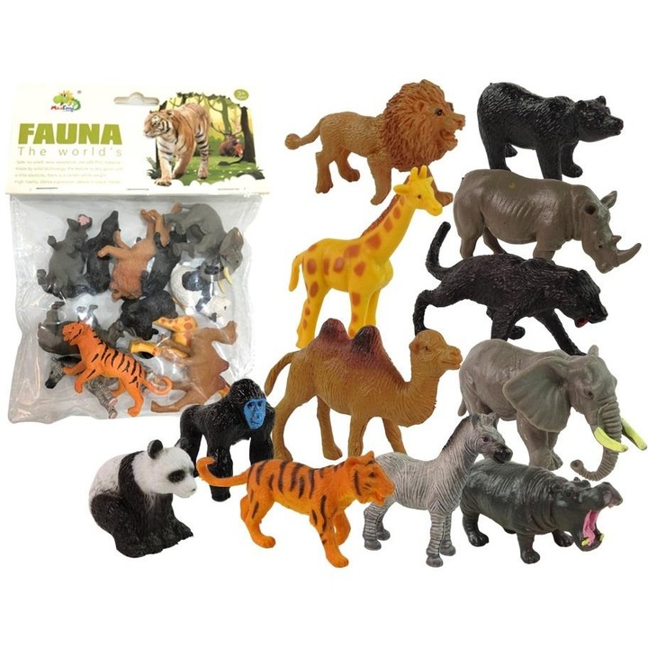 Állatkerti állatfigura szett, TRIFOX, 12 darab