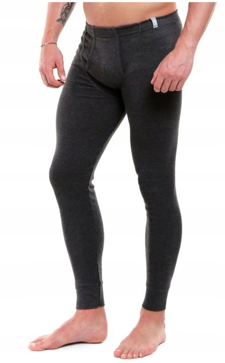 Colanti barbati Moraj, lungi, bumbac/poliester, gri inchis