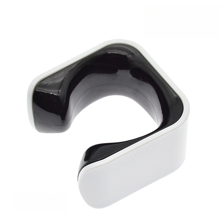 Стойка за стена за велосипед, черно-бяла, компактна, от поликарбонат, 8.3x8.2x4.8см