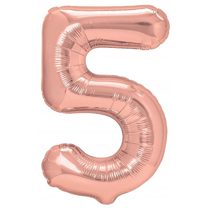 Fólia lufi, PARTYPAL, 5-ös szám, rózsaarany, 100 cm
