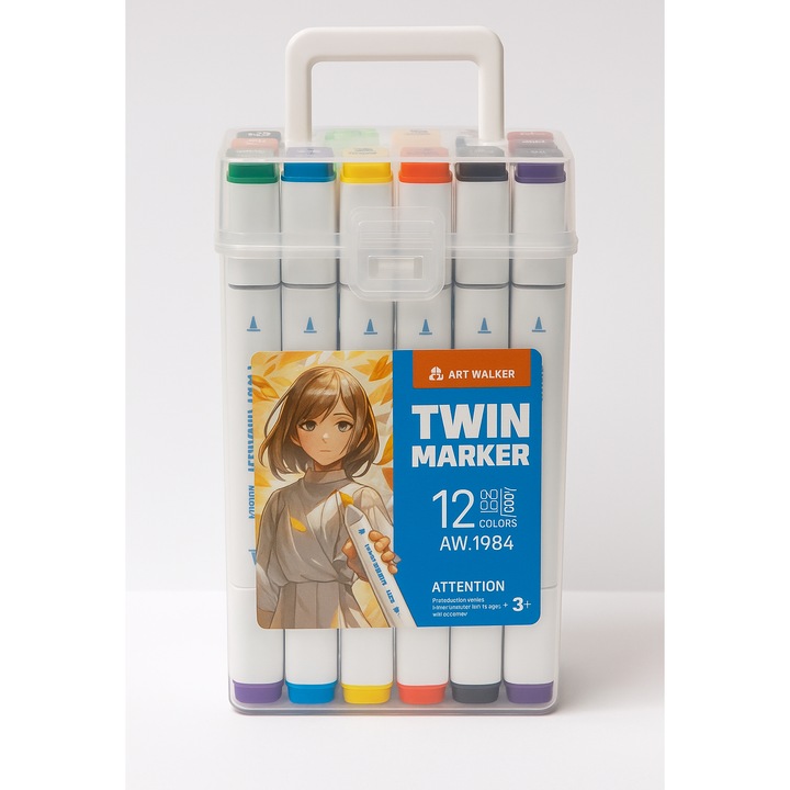 Art Walker Kétvégű Marker Készlet, 12 Szín