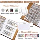 Album de colectie monede/bancnote,300 de punga moneda,300 de pungulita bancnota, PVC transparent, impermeabil si anti-umezeala, clema de fixare detasabila, piele PU de calitate superioara,30x24x4cm, Colectie multifunctionala, Maro