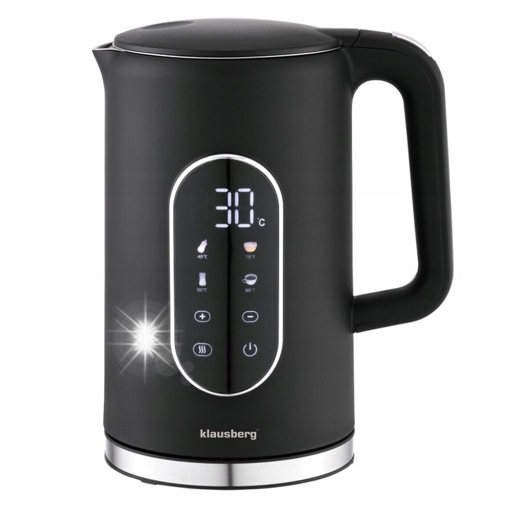 Fierbator Electric Amica KF1001 2200W 1.7l Carcasa Plastic Interior Din Otel Inoxidabil Alb