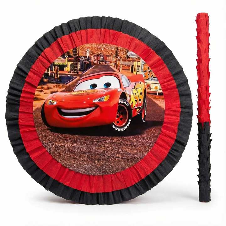 Pinata Fulger McQueen Cars cu bat inclus