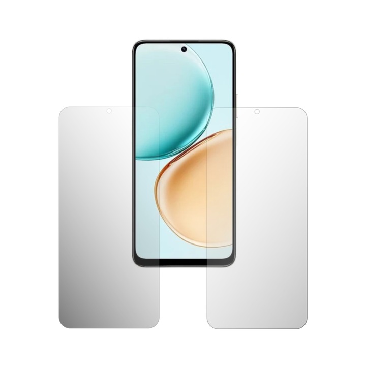 Комплект 2X Защитно Фолио за Екран Folie24, за Honor X7d 4G, 1X Ултра-прозрачно + 1X Матово, Покритие, съвместимо с калъф (Съвместими с калъф), Самозалепващи се, Гъвкави със самовъзстановяване