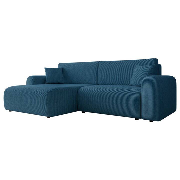 Coltar cu functie de dormit Veliso L Reiat, MIRJAN 24, bleumarin, 145x245x82 cm