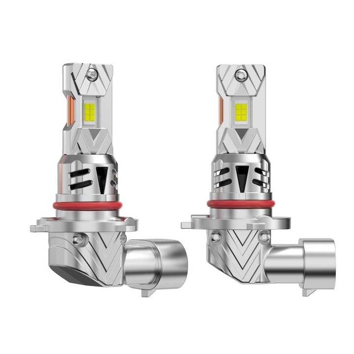 LED izzók HB3 9005, 9005 LED fényszóró izzó, ködlámpa izzó, szuper fényes 20000LM, 6000K fehér, 2 db-os készlet, Plug and play, 1:1 mini méret, Canbus hibamentes, PX26D fényszórók, alumínium, tartós 50000 óra